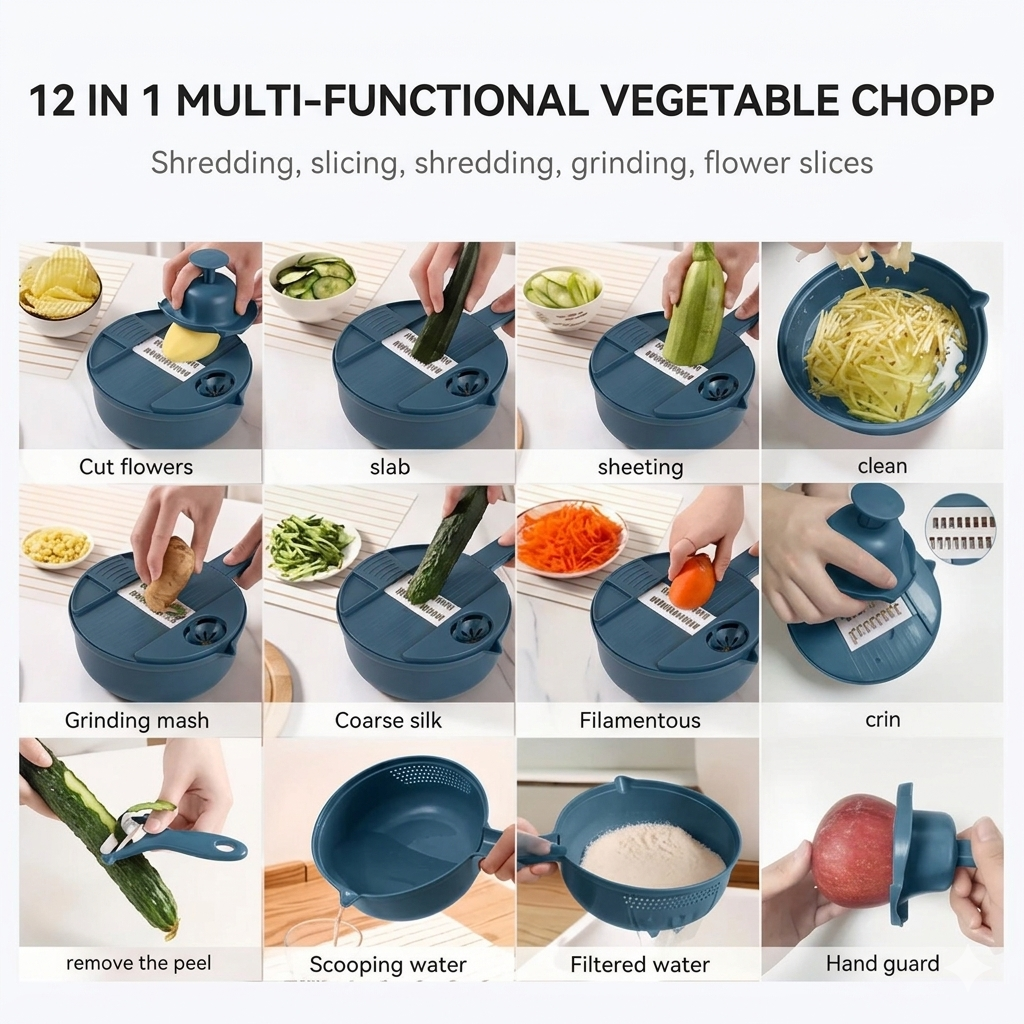 9-In-1 Multifunctional Vegetable Chopper