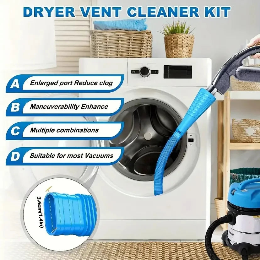 Dryer Vent Cleaner Kit - Vacuum Attachment