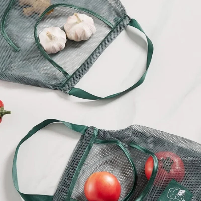 Reusable Storage Bags - Kitchen Hanging Mesh Bag