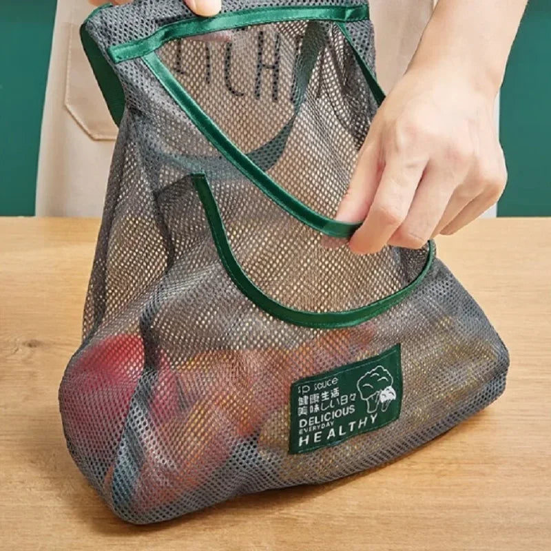 Reusable Storage Bags - Kitchen Hanging Mesh Bag
